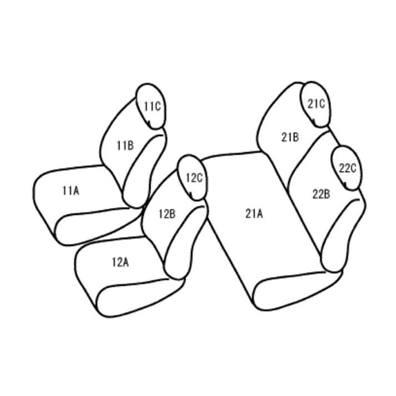 アルト シートカバー HA24S ベレッツァ ナチュラル 軽自動車 S675
