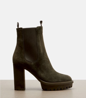Gianvito Rossi Barry suede platform ankle boots