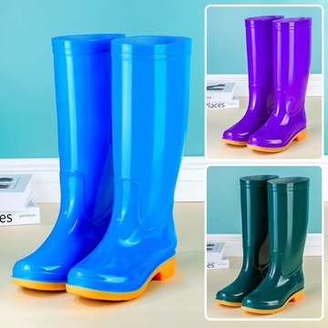 🔥台灣出貨🔥高筒雨鞋女士成人防水鞋雨靴防滑廚房牛筋膠鞋加絨套鞋水靴女保暖