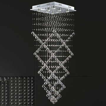 不鏽鋼面板進口水晶珠吊燈 F37-21-91001