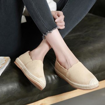漁夫鞋樂福鞋一腳蹬女鞋配裙子平底開春單鞋女2025新款超軟晚晚鞋