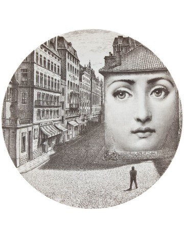 Fornasetti - Plate - unisex - China - One Size - Grey