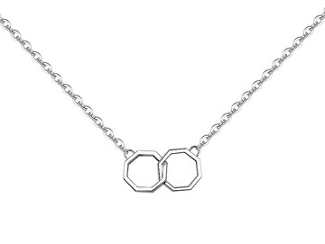 OKTO Twin Long Pendant Silver 頸鍊