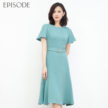 EPISODE - 優雅浪漫荷葉袖魚尾裙洋裝E30494