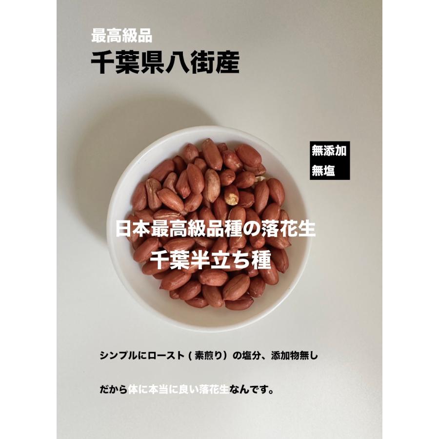 千葉 八街産 落花生 素焼き 半立 素煎り 200g 