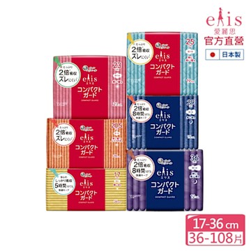 日本大王elis GO出色_極致薄衛生棉x3入組(同品項3入) (17/20.5/23/25/29/36cm)
