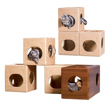 宅貨｜寵物跳跳箱 堆疊式貓窩 櫃子 置物櫃 躲貓貓 貓跳台 收納櫃 貓窩 貓櫃 貓跳櫃