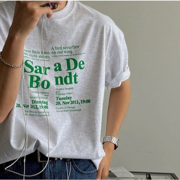 【PORY STORE】🇰🇷韓國 Sar De Bo  ndt 實拍 親膚 落肩 寬鬆短袖上衣 男生短袖