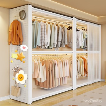 🏆可代客組裝 優選收納 貨架衣櫃臥室收納櫃簡易組裝落地開放式衣帽架出租房衣帽間置物架 N6DP