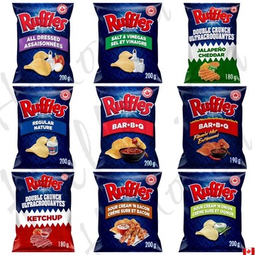 一週抵台‼️🇨🇦北美 波樂 Ruffles 厚片🔥厚切 洋芋片 零食 好好吃又可以配電視📺 辣味更涮嘴😬‼️🌶️