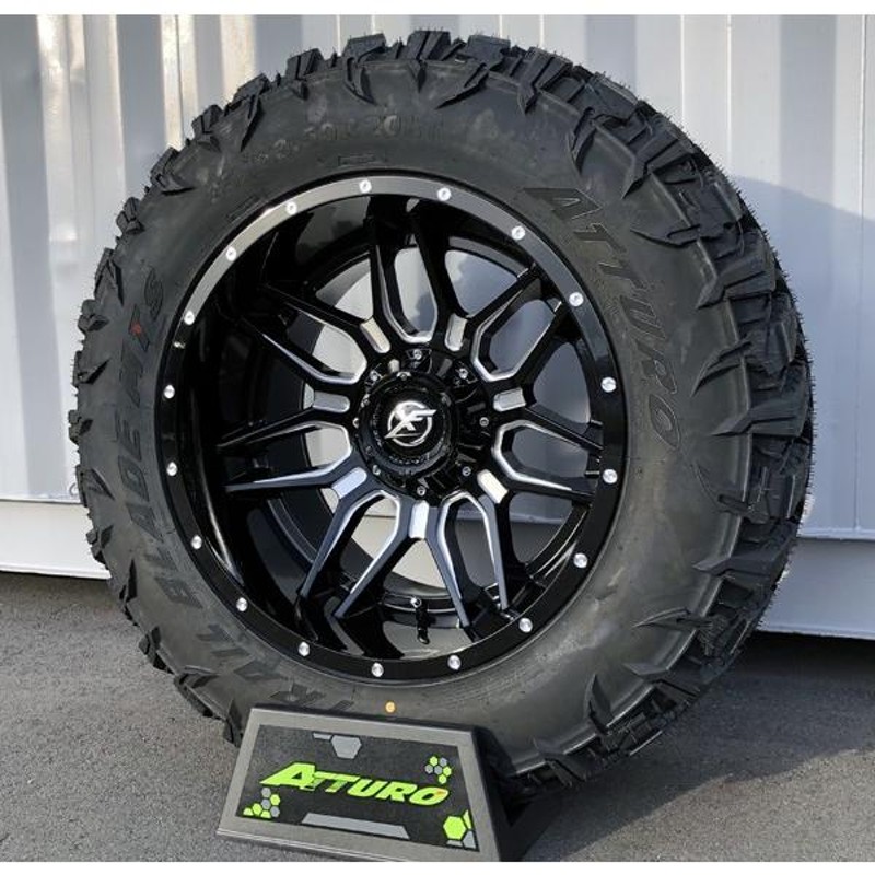 20x12J FJクルーザー XF OFFROAD XF222 20インチマッドタイヤホイールセット ATTURO TRAIL BLADE MTS 295/55R20 33x13.50R20 35x13.50