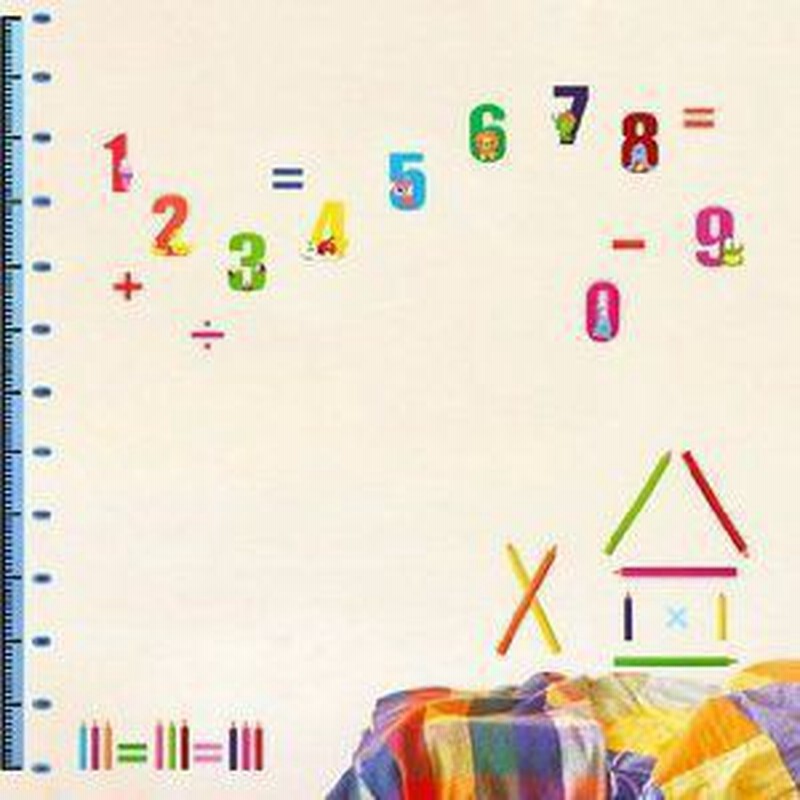 ウォールステッカー カラフル 数字 色鉛筆 身長測定 通販 Lineポイント最大1 0 Get Lineショッピング