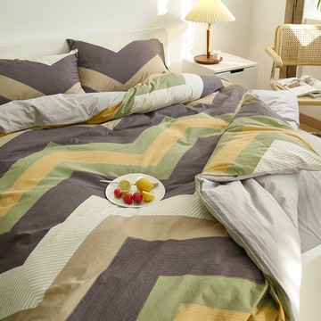 北歐ins全棉床上四件套100純棉被套簡約床品四季通用男床單三件套