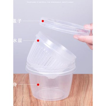 蔥花保鮮盒廚房蔥姜蒜收納盒冰箱食物分格塑料圓形瀝水密封盒帶蓋