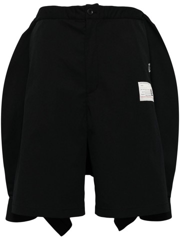 Maison MIHARA YASUHIRO - deconstructed combo cotton shorts - men - Polyester/Cotton/Cotton/Linen/Flax - 50 - Black