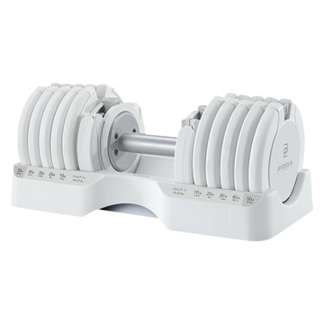 BYZOOM FITNESS Pure Series 25kg(55LB) 15段重量 可調式啞鈴(白/黑任選)(1入+底盤) 核心訓練