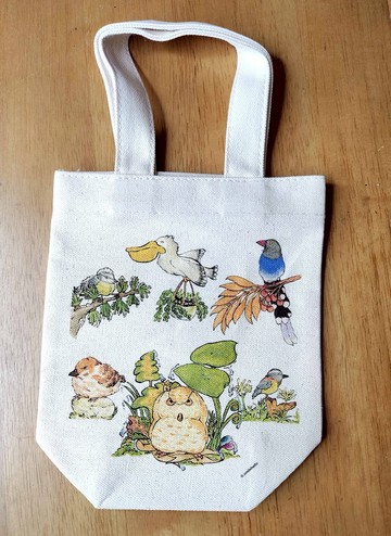 飲料袋/帆布袋/環保袋/提袋/肩背袋 鳥鳥(可放手搖飲料)