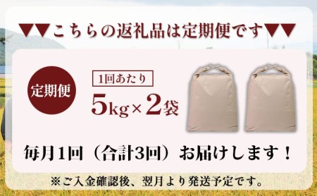 3ヵ月連続お届け　銀山米研究会の玄米＜ゆめぴりか＞10kg