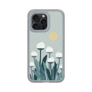 iPhone 15 Pro Max AirX 流變灰 - ilovedoodle (Lim Heng Swee) - White Cat Flowers - 白貓花朵