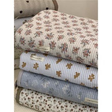 韓國大鵝正品小清新碎花雙面純棉床蓋四季通用全棉床單機洗不起球