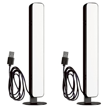 小麥購物 智能語音USB供電橫豎聲控燈2件組 L3001  黑色