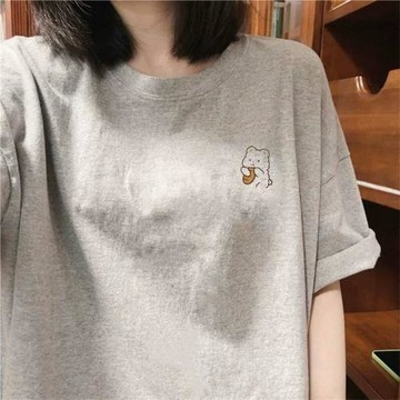品牌外貿撤回尾貨清倉撿漏~潮牌夏季短袖T恤男女士純棉寬松上衣服