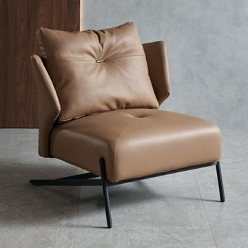 北歐單人沙發椅意式輕奢辦公接待懶人休閒椅小戶型客廳臥室老虎椅