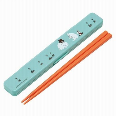 はし箱セット 弁当用箸 箸 箸箱セット ムーミン カラー　日本製 18cm ABC3 日本製 お箸箱 お箸 セット お箸ケース ランチグッズ お弁当 携帯用箸