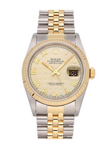 Rolex - pre-owned Datejust 36mm - unisex - stainless steel/18kt Yellow Gold - One Size