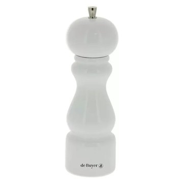 de Buyer 畢耶 Rumba系列 櫸木通用研磨罐 (胡椒/海鹽/乾式香料) 20cm 鋼烤亮白色  336cc  1罐