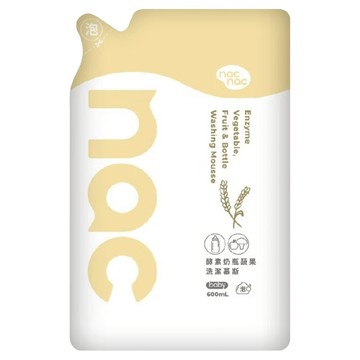 nac nac 酵素奶瓶蔬果洗潔慕斯 補充包  1包  600ml