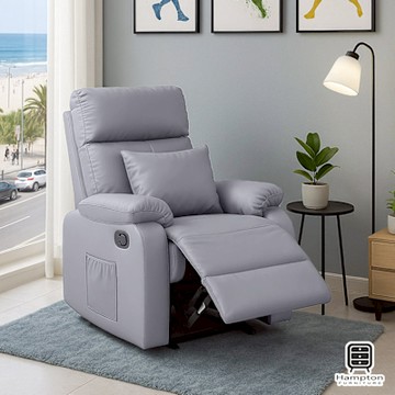 Hampton 漢汀堡 萊斯利手動躺椅-鐵灰色(含腰枕)