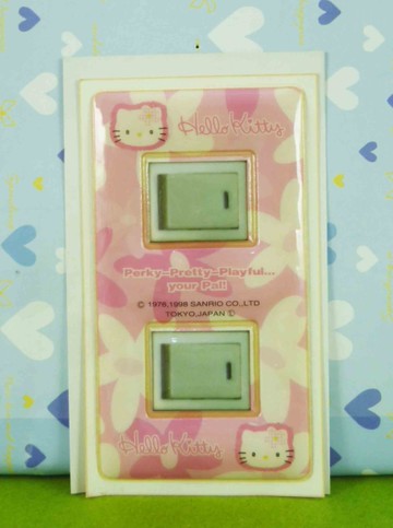 【震撼精品百貨】Hello Kitty 凱蒂貓~開關蓋面板~粉花【共1款】