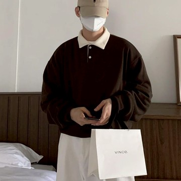 【Metanoia】🇰🇷韓製 翻領拼接質感長袖