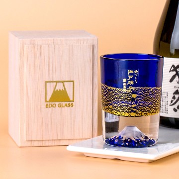 誕生日感謝祭 追加入荷 現貨田島硝子金箔冷酒杯富士山杯琉璃色瑠璃藍色玻璃杯玻璃工藝伴手禮推薦tg 016 1gb 熱賣中 小偉日系