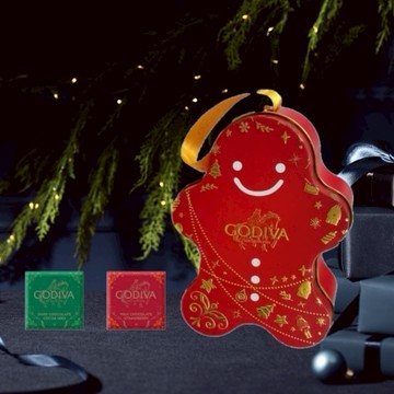 聖誕限定🎄[快速出貨]【GODIVA】聖誕片裝巧克力薑餅人形禮盒10片裝