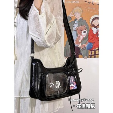 小眾設計感二次元小卡版單肩斜挎包小食量基礎款谷子包痛包娃包女