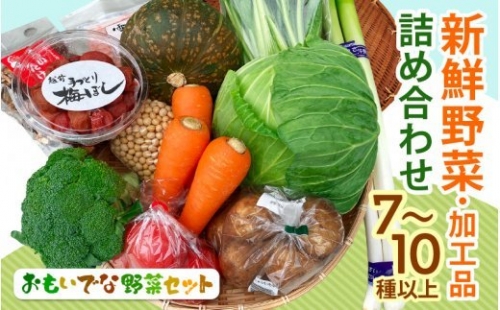 [e26-a001] 期間限定！季節の野菜・加工品 7～10種以上 詰合せ「おもいでな野菜セット」