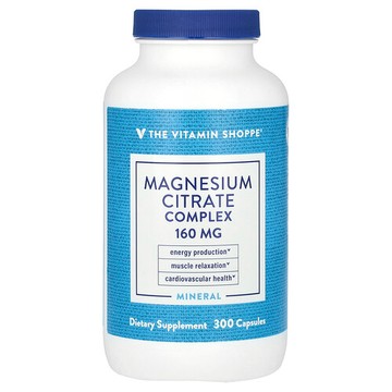 The Vitamin Shoppe, 檸檬酸鎂複合物，160 毫克，300 粒膠囊