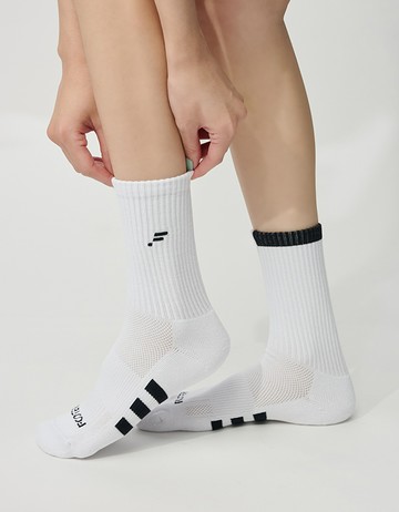 我的基本標配運動氣墊襪- 白