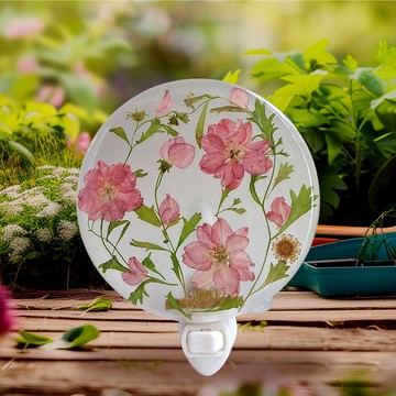 幸福手作押花小夜燈 - 暖心小夜燈