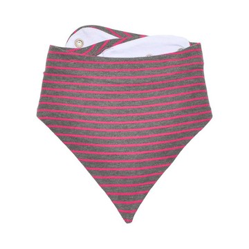 北歐童裝瑞典有機棉嬰兒幼兒口水巾 灰/桃紅