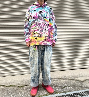 刷破連帽衫