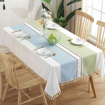 流蘇布藝棉麻茶幾布家用防塵桌布小清新桌布布藝簡約北歐小清晰