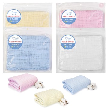 L'Ange 棉之境 六層紗布浴巾 70x120cm 純棉紗布 0131
