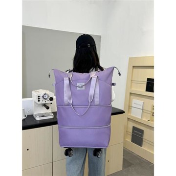 新款大容量帶輪旅行包免托運可登機包可裝被子雙肩背萬向輪旅行包