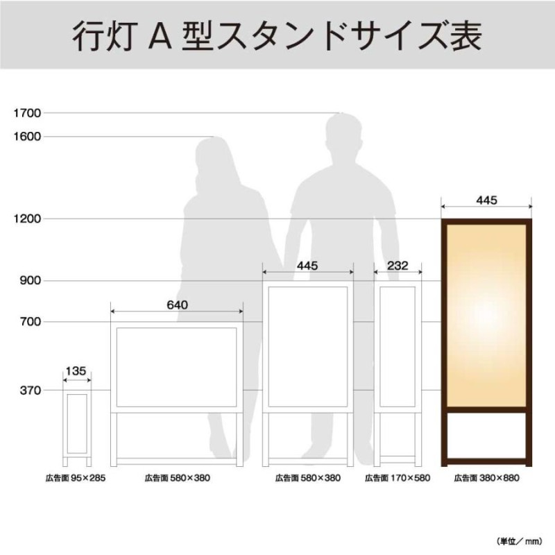 看板行灯A型 雲龍スタンド H1200-900 auf-49 かんたんセット 店舗用