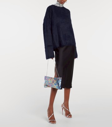 Christian Louboutin Loubitwist snake-effect leather clutch