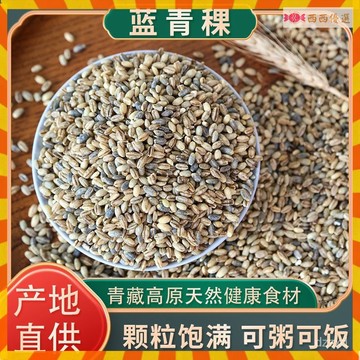 西西優選🔜藍青稞米 健康粗糧 五穀雜糧米 原料西藏白青稞米大麥真空裝500g