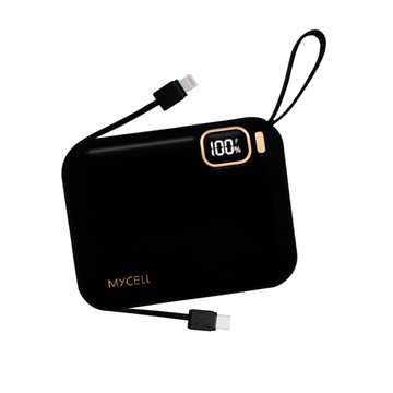 MYCEll Mini Air 20W PD 10000mAh 自帶線可拆全協議閃充行動電源台灣製/黑色 （已標示37Wh）_廠商直送